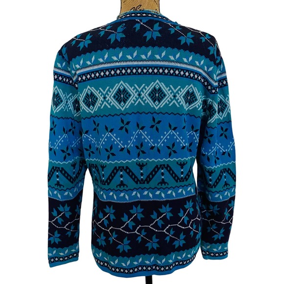 First Issue American Design 100% Cotton Aztec Geometric Tribal Cardigan Sweater - Picture 5 of 7